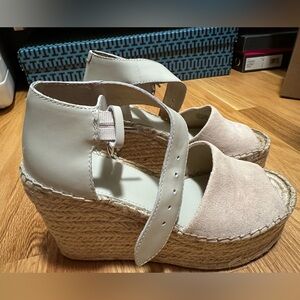 Marc Fisher - Like New suede and leather wedges